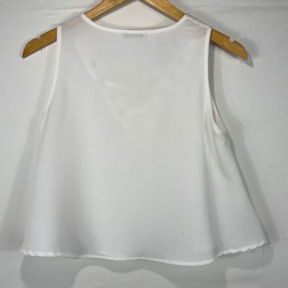Clp Shop Collection White Bohemian Crop Top - Picture 7 of 9